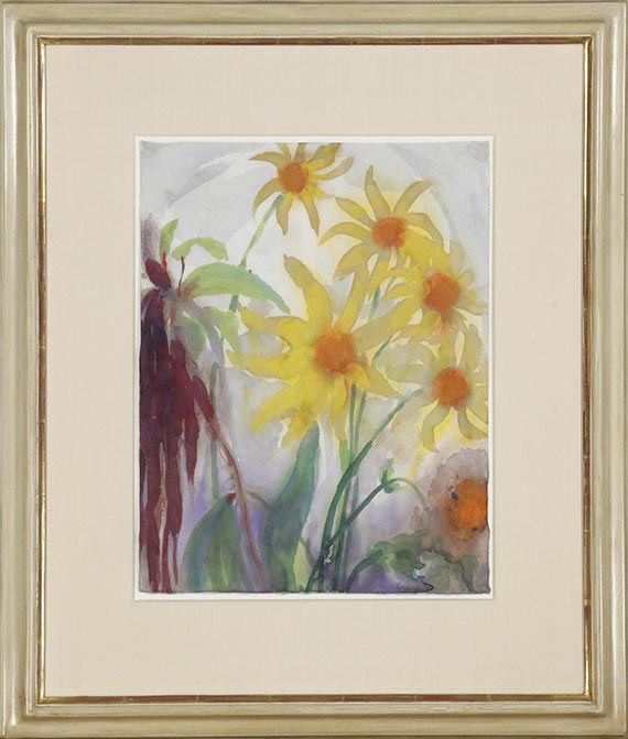 Emil Nolde - Sonnenblumen und Fuchsschwanz - Frame image