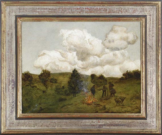 Hans Thoma - Herbstfeuer - Frame image