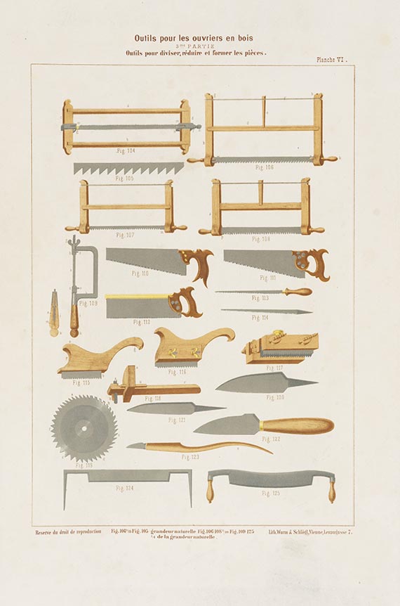 Franz R. von Wertheim - Recueil des Outils et Machines. Dabei: unvollst. deut. Ausgabe - 