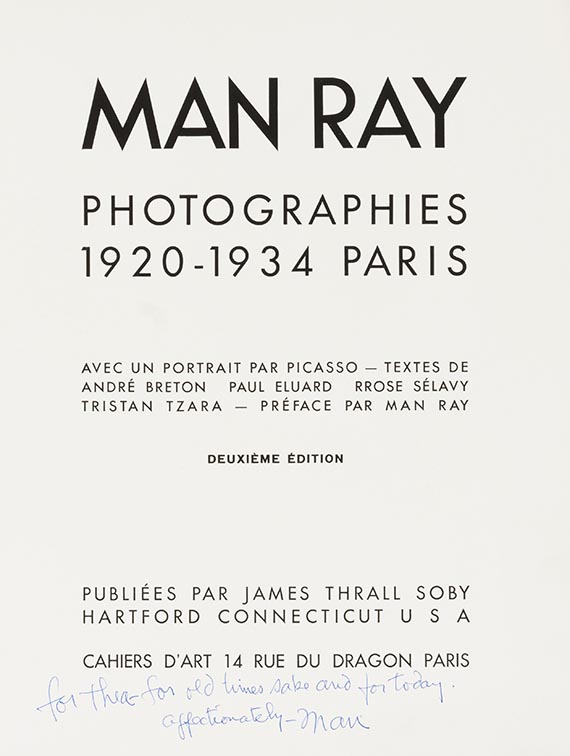  Man Ray - Photographies 1920 - 1934 Paris - 