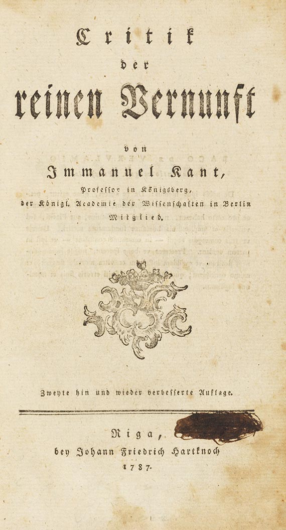 Immanuel Kant - Critik der reinen Vernunft