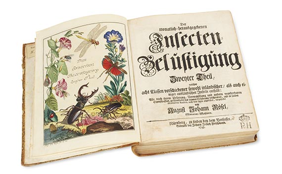 Augustin Johann Rösel von Rosenhof - Insecten-Belustigung. 4 Bände - 