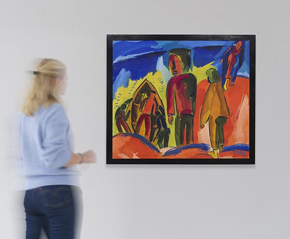 Karl Schmidt-Rottluff - Fischer auf der Düne - 