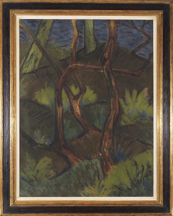 Otto Mueller - Waldlandschaft mit See - Frame image