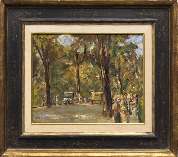 Max Liebermann - Allee mit Spaziergängern und Automobilen - Frame image