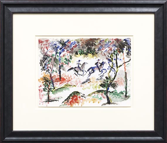 August Macke - Reiter im Wald - Frame image