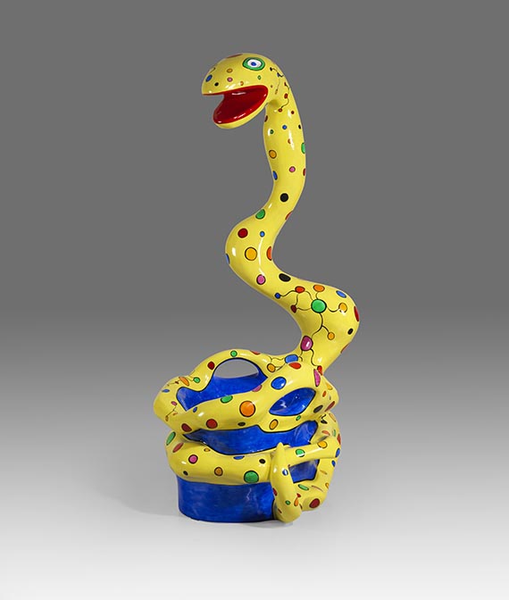 Niki de Saint Phalle - Pouf serpent jaune - 