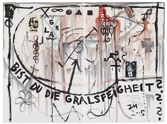 Jonathan Meese - Die Gralsfeigheit "Schwänzchen hoch" (zweiteilig)