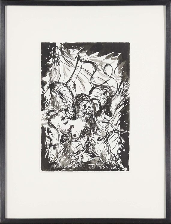 Georg Baselitz - Ohne Titel (Fahne) - Frame image