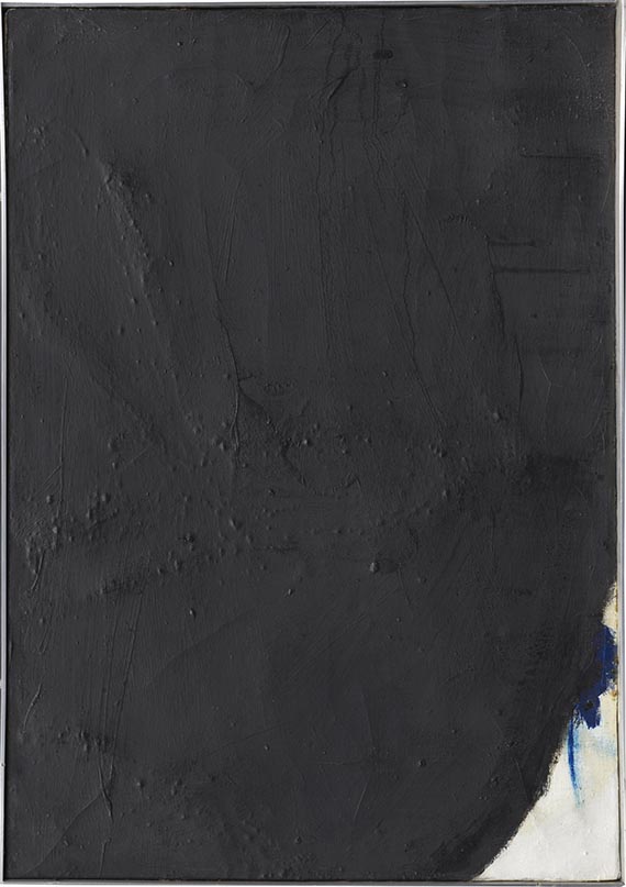 Arnulf Rainer - Schwarz auf Blau auf Weiß - Frame image