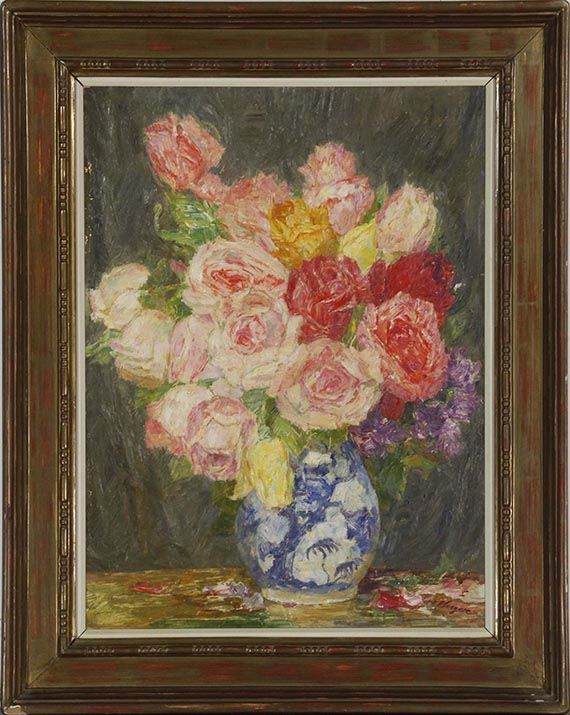 Hans Unger - Üppiges Blumenstillleben - Frame image