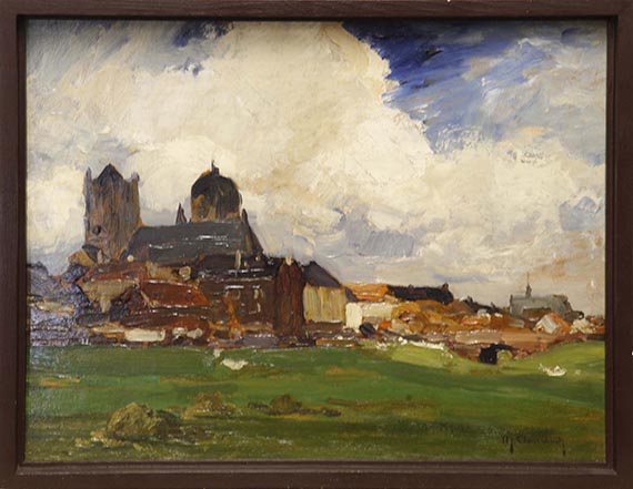 Max Clarenbach - Ansicht von Neuss mit St. Quirinus-Münster - Frame image