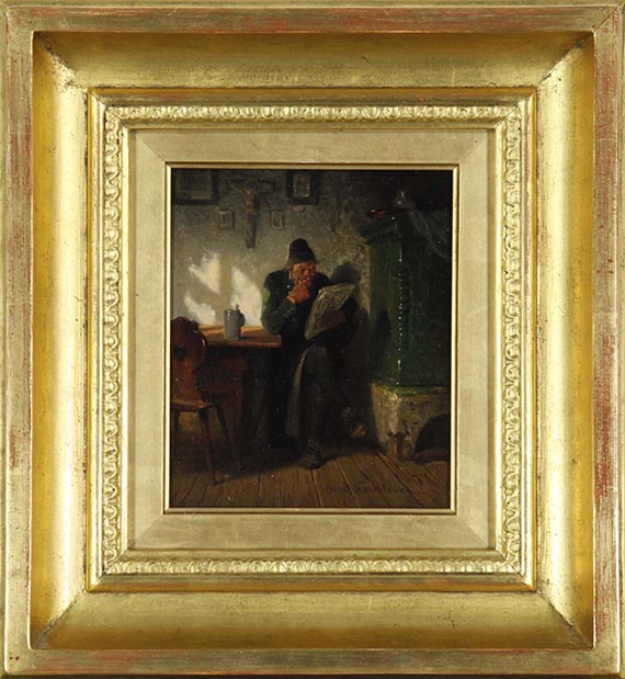 Hugo Kauffmann - Zeitungslesender - Frame image