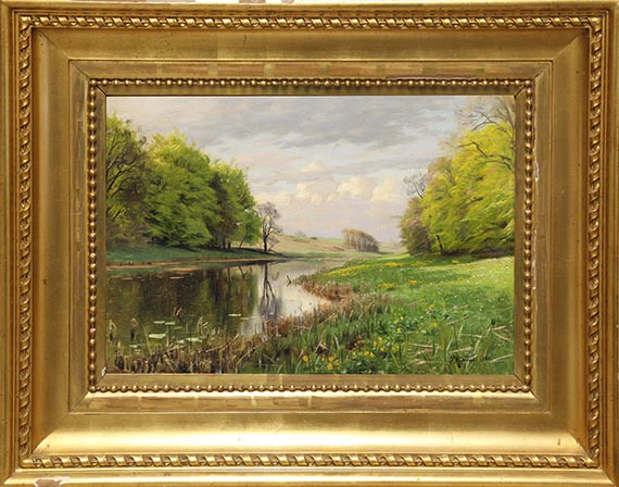 Peder (Peder Mørk Mønsted) Mönsted - Sommerlandschaft mit Flußlauf - Frame image