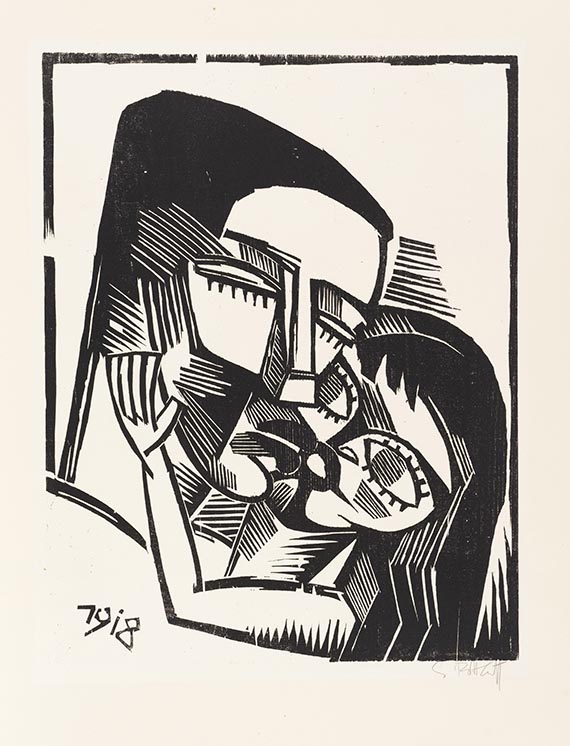 Karl Schmidt-Rottluff - Kristusmappe (9 Holzschnitte) - 