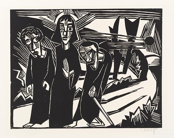 Karl Schmidt-Rottluff - Kristusmappe (9 Holzschnitte) - 