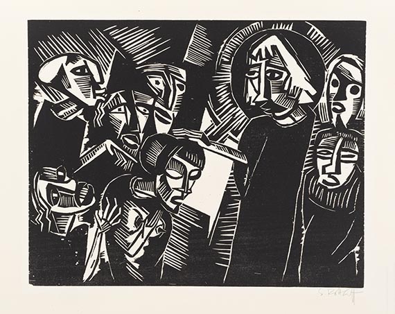 Karl Schmidt-Rottluff - Kristusmappe (9 Holzschnitte) - 