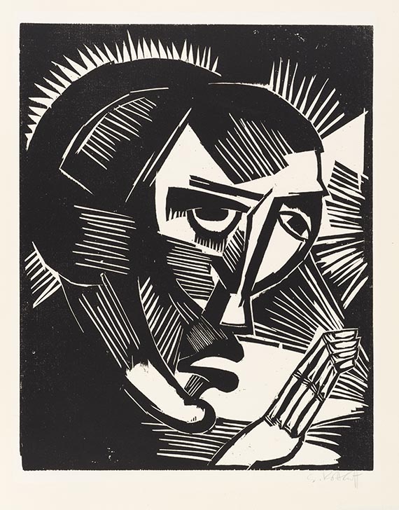 Karl Schmidt-Rottluff - Kristusmappe (9 Holzschnitte) - 