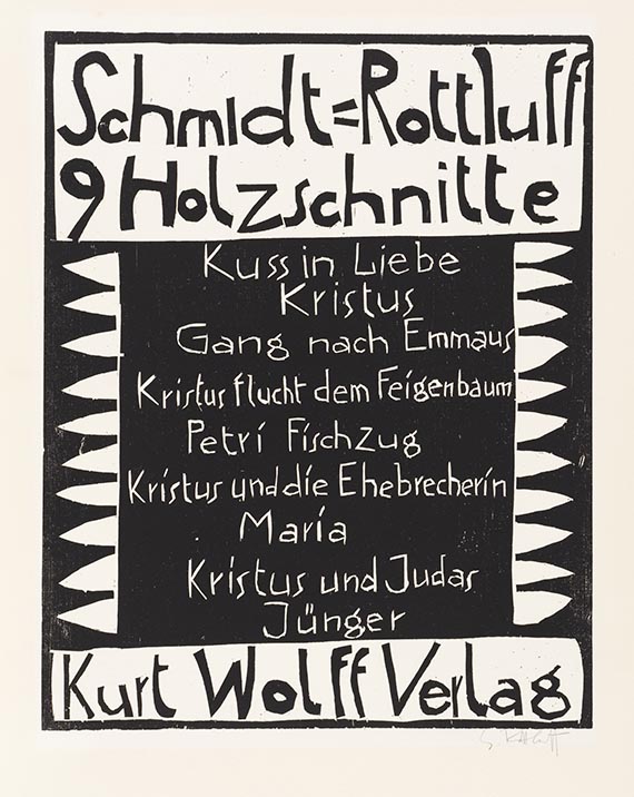 Schmidt-Rottluff - Kristusmappe (9 Holzschnitte)