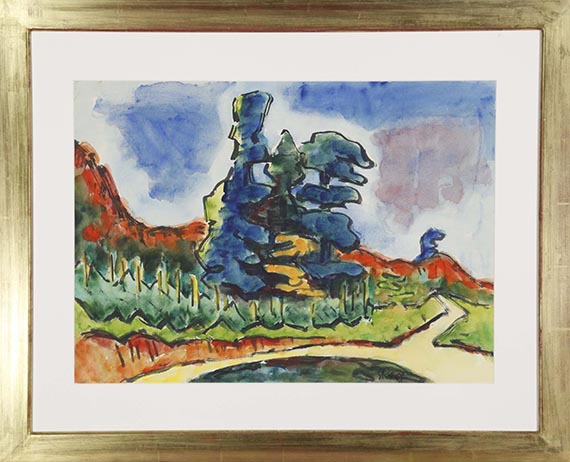 Karl Schmidt-Rottluff - Waldrand am Taunus - Frame image