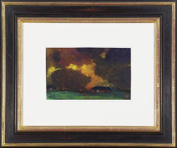 Emil Nolde - Marschlandschaft und Bauernhof unter hohem Himmel, Seebüll - Frame image