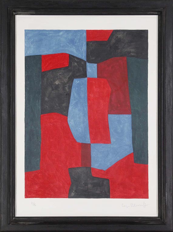 Serge Poliakoff - Composition rouge, verte et bleue - Frame image