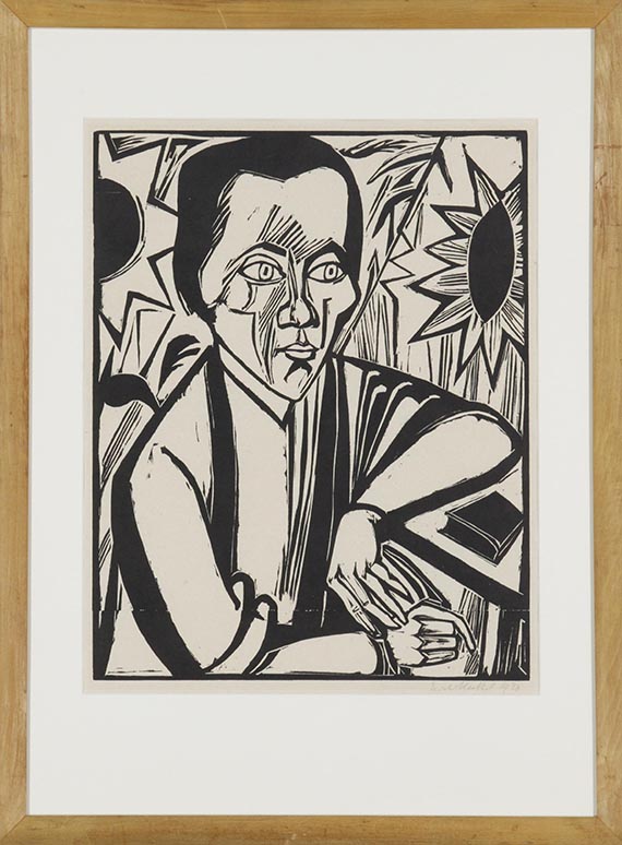 Erich Heckel - Frau - Frame image