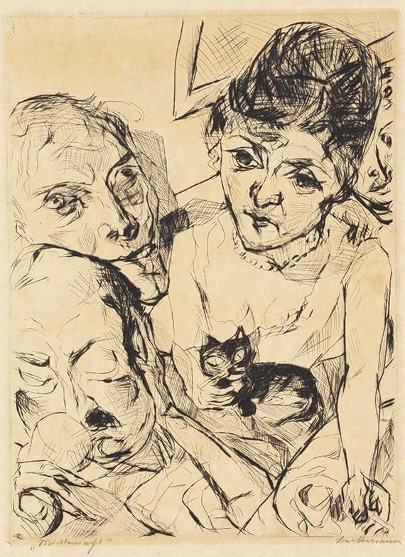 Max Beckmann - Der Abend (Selbstbildnis mit den Battenbergs)