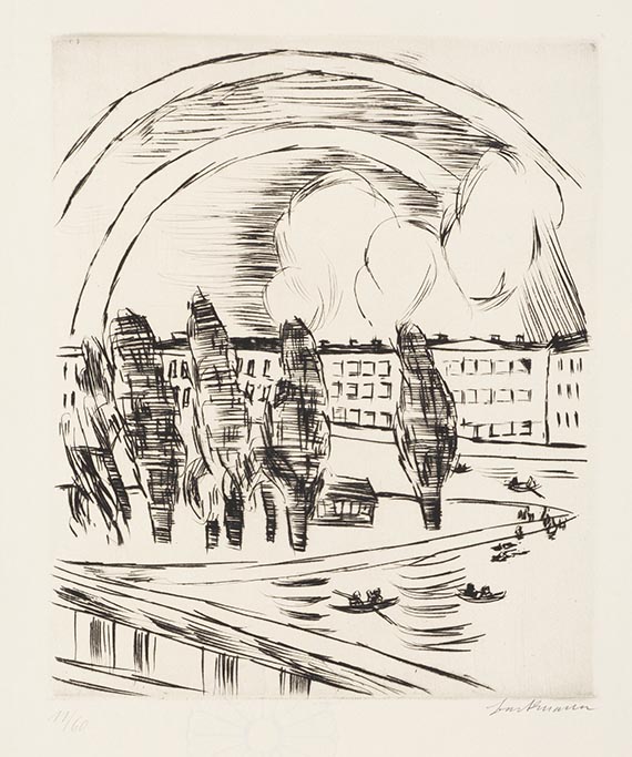 Max Beckmann - Mainlandschaft mit Regenbogen