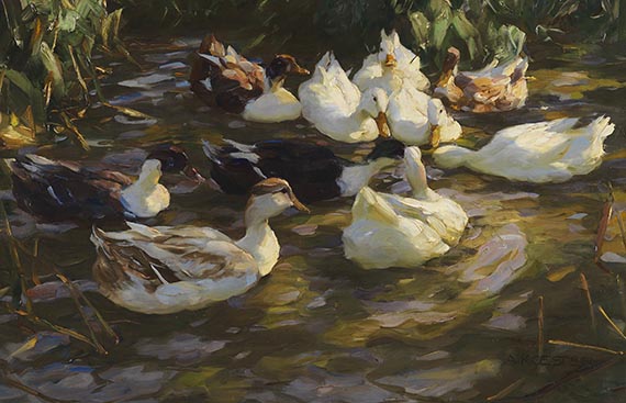 Alexander Koester - Enten am Teich