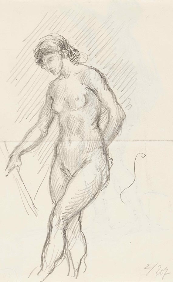 Adolf von Hildebrand - Aktstudien (5 Blatt) - 