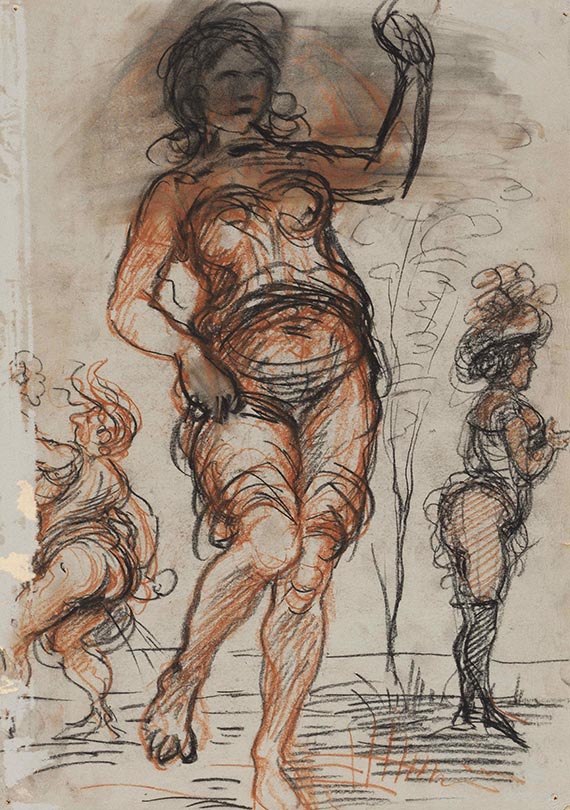 Adolf von Hildebrand - Aktstudien (5 Blatt)