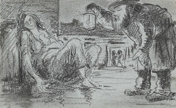 Adolf von Hildebrand - Szenerien und Figurenstudien (5 Blatt) - 