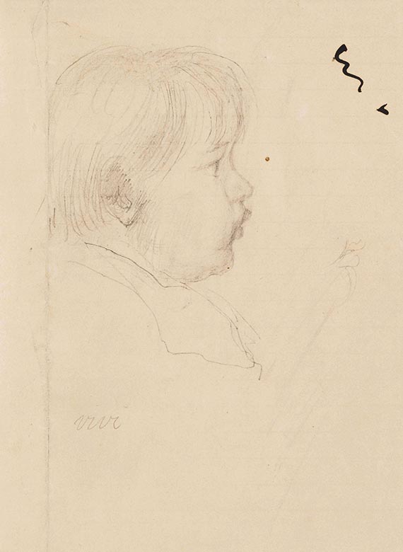 Adolf von Hildebrand - Figuren- und Architekturstudien (5 Bll.) - 