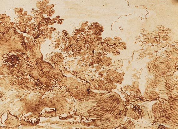 Franz Kobell - und Ferdinand Kobell: Landschaftsstudien (5 Blatt) - 