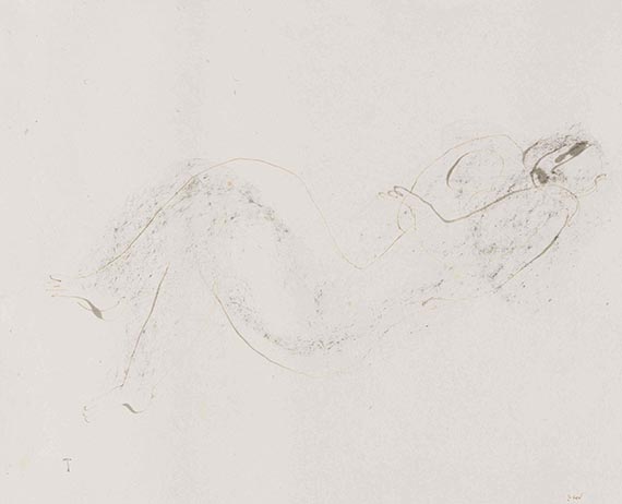 Jean Fautrier - Liegende Frauenakte (3 Bll.) - 