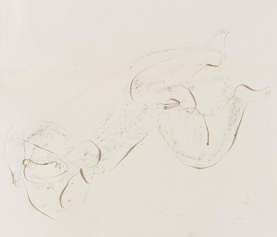 Jean Fautrier - Liegende Frauenakte (3 Bll.) - 