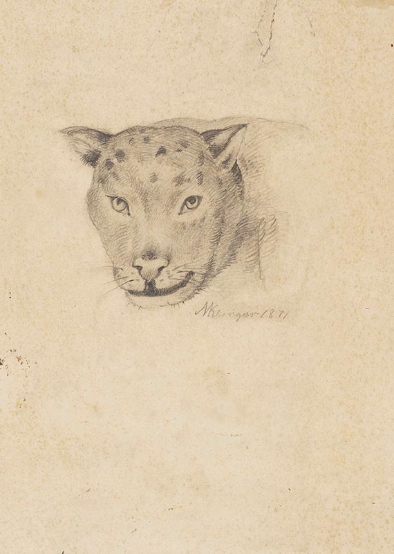 Max Klinger - Tierzeichnungen und Segel (3 Bll.) - 