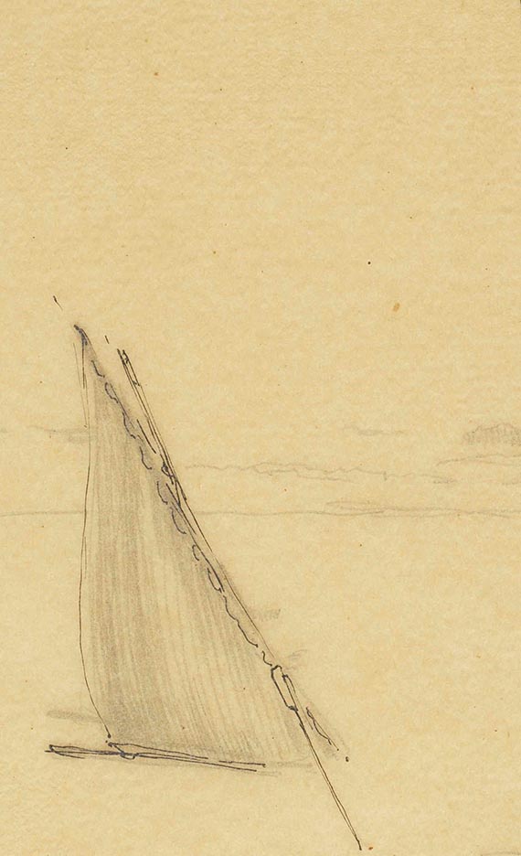 Max Klinger - Tierzeichnungen und Segel (3 Bll.) - 