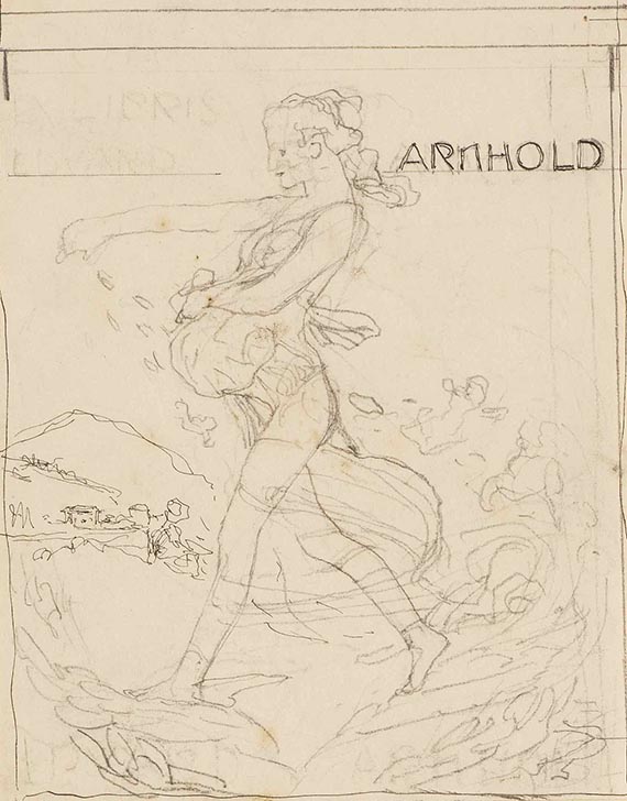 Max Klinger - Entwurfszeichnungen für Ex libris (11 Blatt) - 