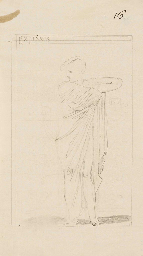 Max Klinger - Entwurfszeichnungen für Ex libris (11 Blatt) - 