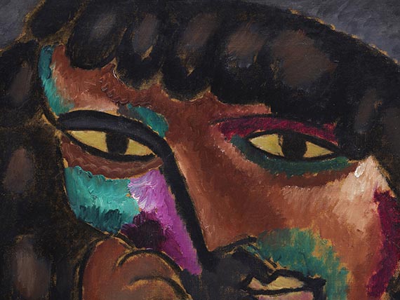 Alexej von Jawlensky - Kopf in Bronzefarben – Bildnis Sacharoff - 