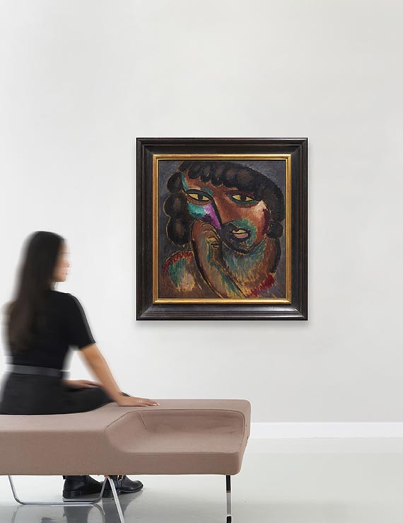 Alexej von Jawlensky - Kopf in Bronzefarben – Bildnis Sacharoff - 