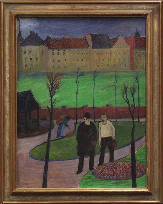 Marianne von Werefkin - Am Blumenbeet - Frame image