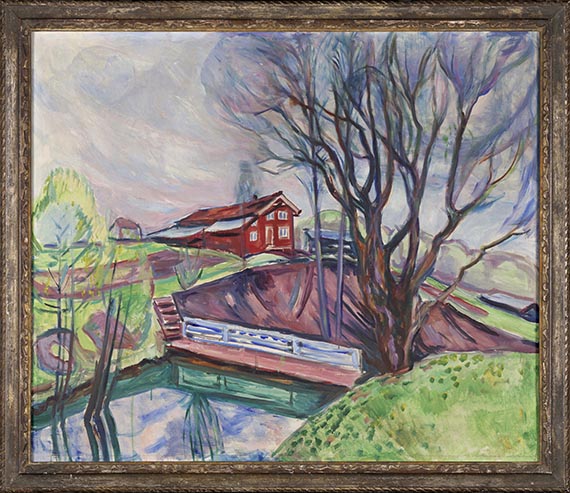 Edvard Munch - Das rote Haus (Det røde hus) - Frame image
