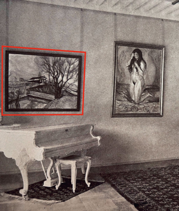 Illustration for: Edvard Munch's "Das rote Haus" in the Max Glaeser Collection, Kaiserslautern-Eselsfürth, around 1930.