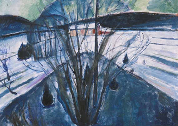 Illustration for: Edvard Munch, Vinternatt (Winter Night), 1930-31, oil on canvas, Bergen Art Museum / Norway.