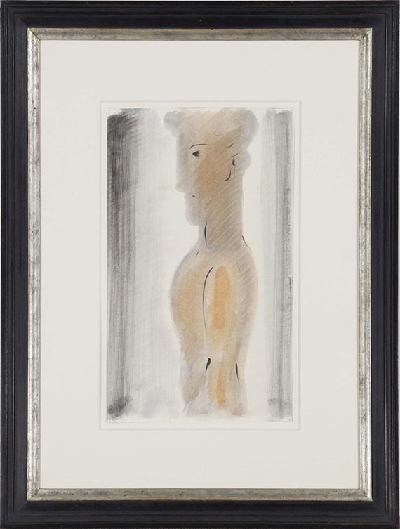 Oskar Schlemmer - Jünglingsfigur im Profil - Frame image