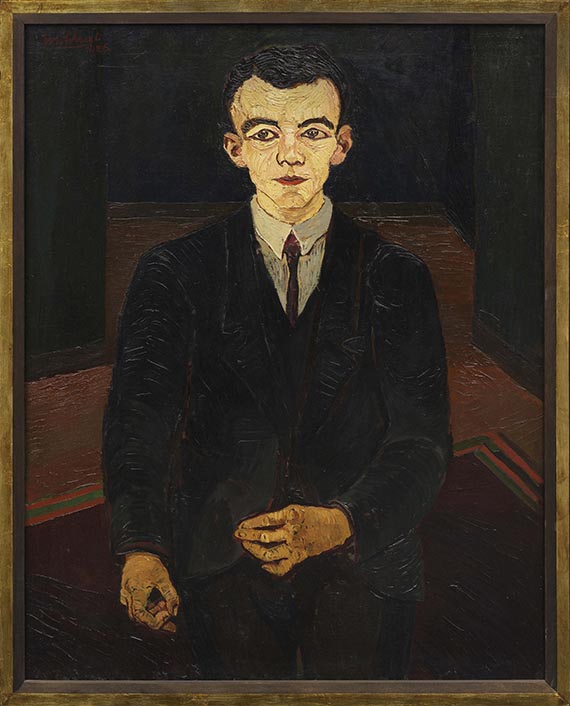 Josef Scharl - Junger Mann in dunklem Anzug - Frame image