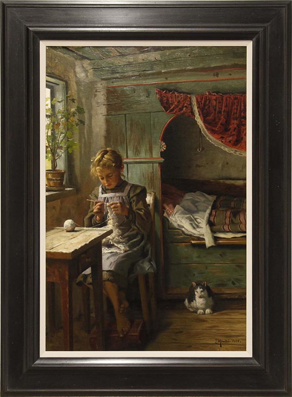 Peder (Peder Mørk Mønsted) Mönsted - In der Stube - Frame image